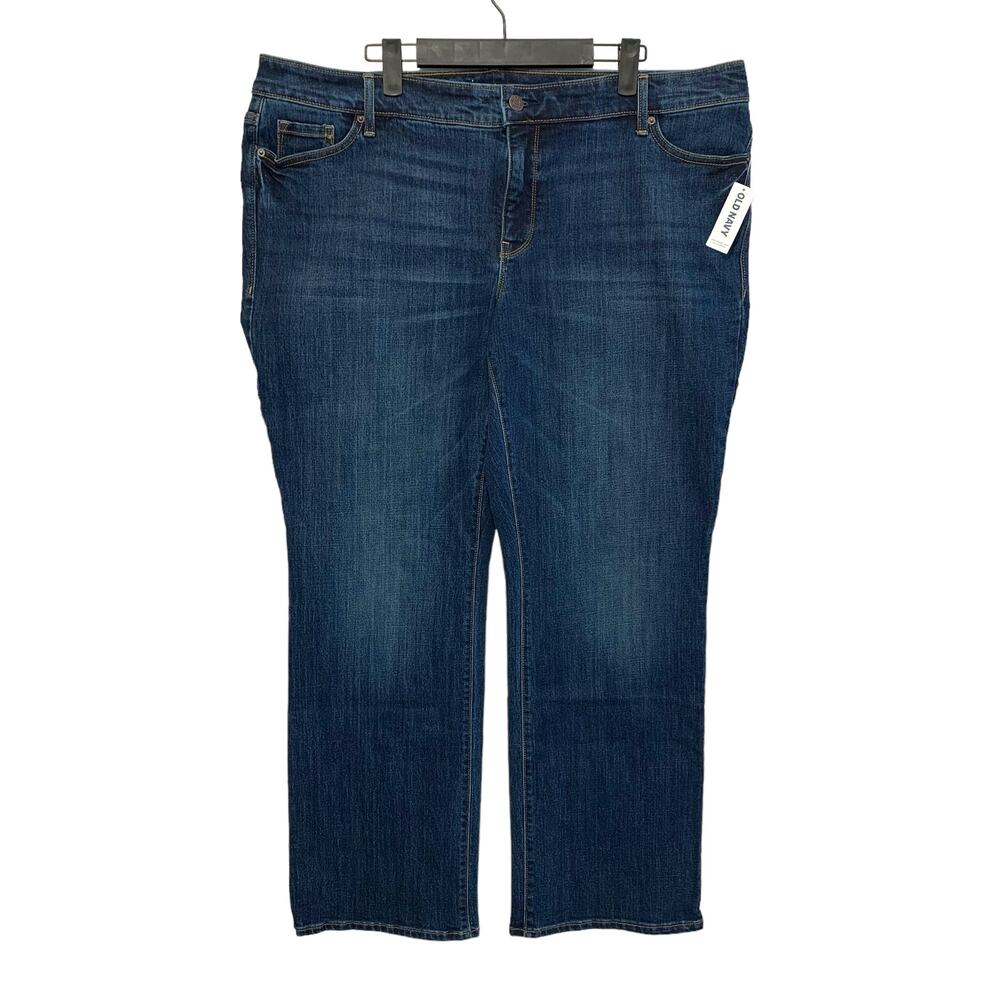 Old Navy Denim Dark Wash Boot Cut Jeans NWT Women's Sz 20 Plus Blue Casual